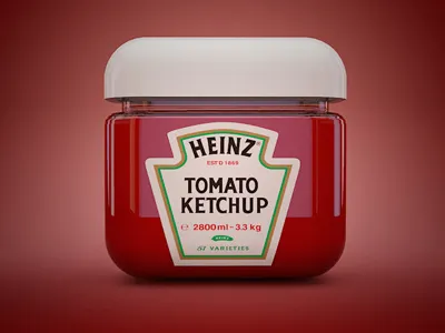 Ketchup heinz tomato ketchup icon jar red