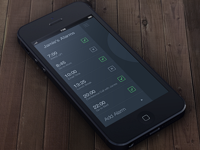 Tick Tock Menu alarm app blue button check boxes clock flat ios iphone menu minimalistic radio button red settings simple slider text ui