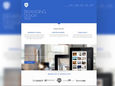 Webshop portfolio blue clean portfolio webshop