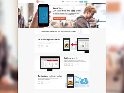 Home Full app illustration ios iphone landing message mms product sms web