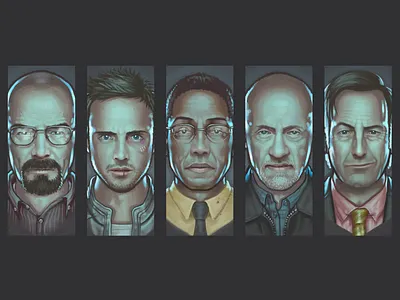 Breaking Bad - Wallpaper 2 breaking bad digital paintings portraits wallpaper