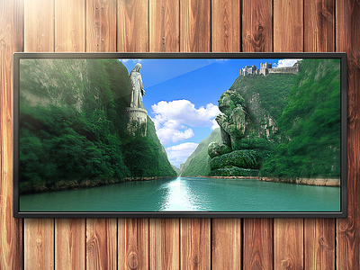 Strait prayer architecture castle photo photo manipulation picture poster pray prayer statue status strait wall wood