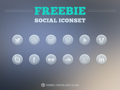 Freebie Social Icon Set facebook flickr google plus icons instagram linkedin pinterest skype social soundcloud twitter vimeo youtube