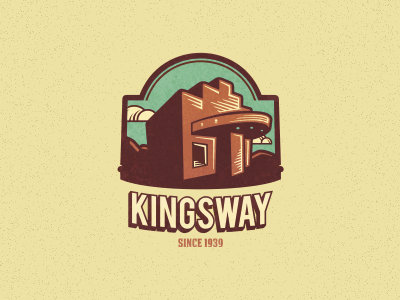 Kingsway #2 adline badge badges branding brassai building canada cloud clouds color palette designer emblem film image king logo logo design logo designer movie old retro spot szende theater theatre toronto vintage