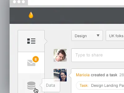 Vertical nav avatar data header hover input media menu message nav navigation notification tag tooltip vertical web web app web ui website