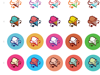 Chemistry And Creamery color comps branding colors ice cream logo palettes