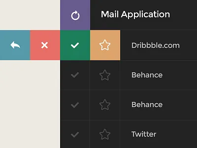 Mail Application flat free freebie kit mail psd ui ui kit ui pack ux