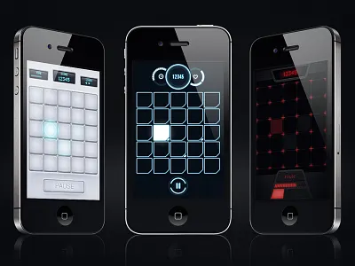 Sector Chase Design Comps app comps design game ios iphone iphone game process ui