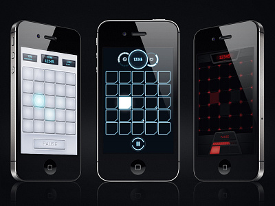 Sector Chase Design Comps app comps design game ios iphone iphone game process ui
