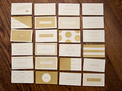 Business Cards aaron eiland business card design futura gold screen print