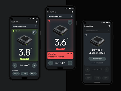 App Design for Transport Refrigeration Unit ac android app application cooler dashboard design ios iphone mobile set temperature shut down temperature transport refrigeration unit ui unit ux van