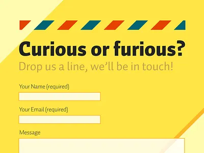 Contact Form blue illustrator red ui web yellow