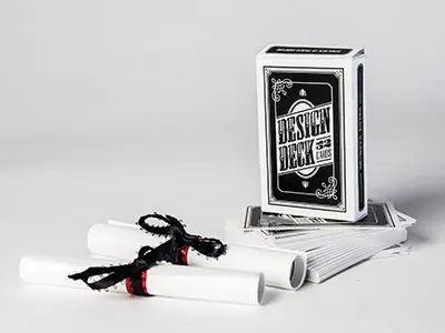 Design Deck black cards coverletter deck design ornament playing cards promo resume white