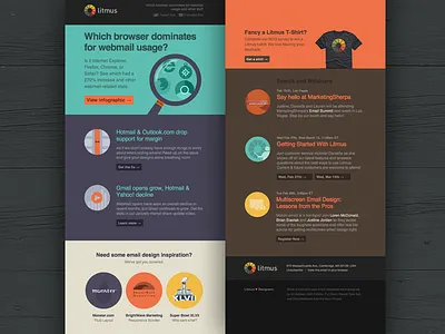 January Newsletter bands circles colorful colors colourful colours email email design finished illustration litmus marketing newsletter pastel vibrant