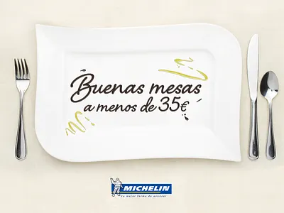 Michelin Guide Advertise ad advertise food knife liquid michelin oil spoon table