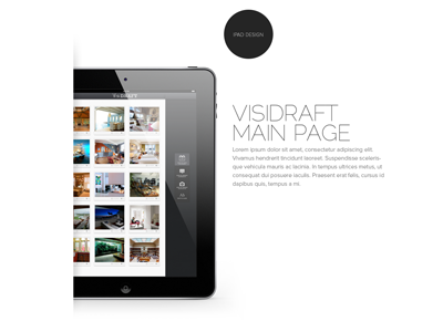Visidraft clean ipad minimalist portfolio white