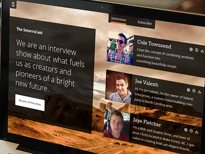 SmorrsCast audio cole flat interview jaye minimal mountains pioneer podcast show smorrs startup transparent valenti web design