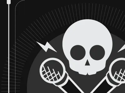 Philamade Karaoke Happy Hour Poster karaoke microphone poster skull