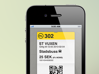 Ticket app bus illustration iphone qr ticket train