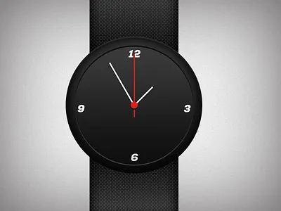 Tick Tock Minimal [Freebie] black on black clock dark freebie minimal photoshop psd swiss watch