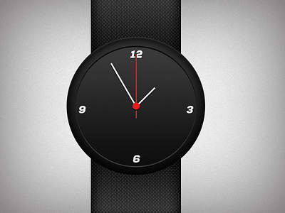 Tick Tock Minimal [Freebie] black on black clock dark freebie minimal photoshop psd swiss watch