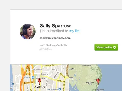 Subscriber Notifications Email (desktop version) alert email notification profile