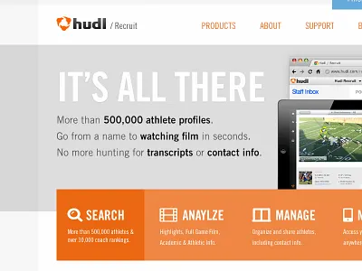 Site Design Concept hudl website