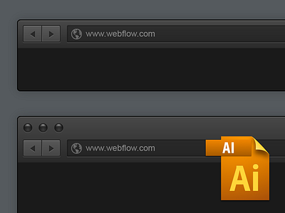 Free Vector Dark-Safari Browser Window ai browser dark file free freebie illustrator safari vector window