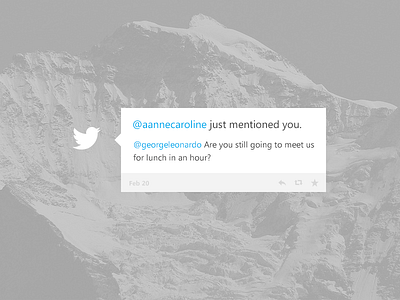 Twitter Notification Rebound background button download flat freebie icon interface light mention metro minimal psd twitter ui ux white