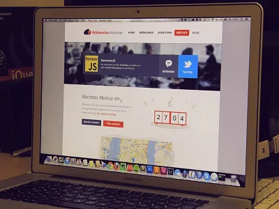 Meetup Profile clean flat map meetup profile project simple webworkerhannover