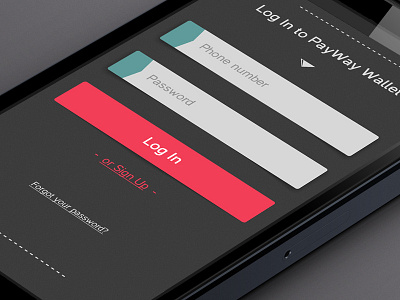 Log In page login page