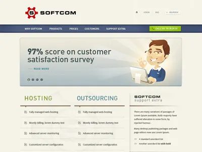 Hosting Website template web design