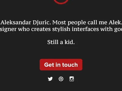 Personal blog page blog blog posts buttons contact dribbble instagram personal still a kid twitter ui user interface ux web