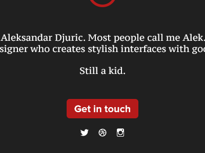 Personal blog page blog blog posts buttons contact dribbble instagram personal still a kid twitter ui user interface ux web