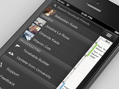 iOS Side Navigation icon ios nav side navigation timetable ui university whattime