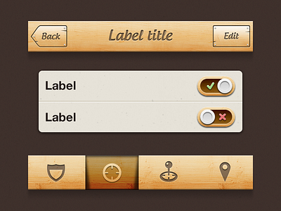 Wood interface iphone switch ui wood