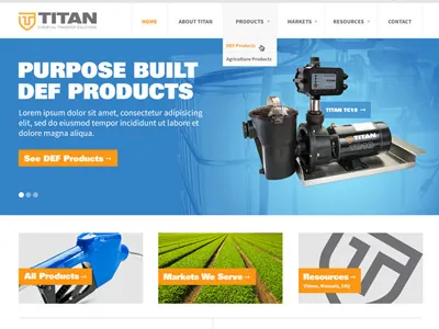 We're here to pump you up blue homepage landing page orange univers web web design website