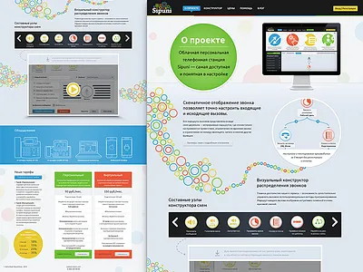 Sipuni. About page about colors dial exchange landing price scheme service telephone ui ux web