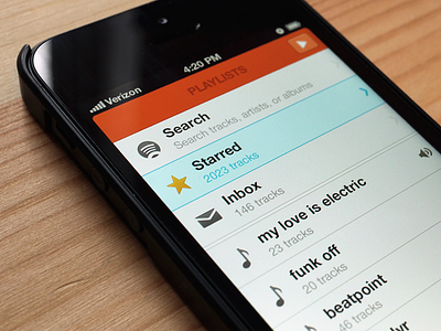 Playlists Page Redesign app fliptape ios iphone spotify