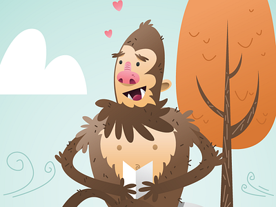 A Little Valentine's Day Suprise Final illustration sasquatch valentines day