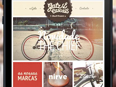Gatz Cascais Mobile Version grid iphone mobile portugal responsive texture ui ux webdesign