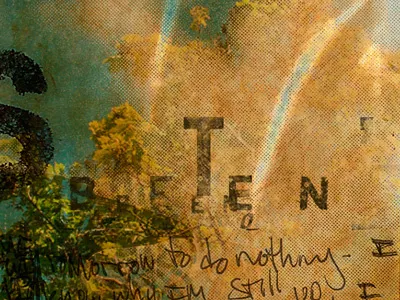 The Ides cardboard grunge handwritten helvetica scribble tape texture tree type vintage