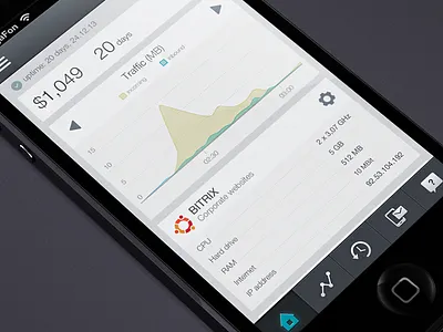 VPS iPhone app (flat version) app cuberto icon illustration ios iphone server ui ux