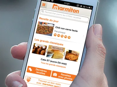 Marmiton V3 for iPhone cook ios iphone marmiton menu recipes retina