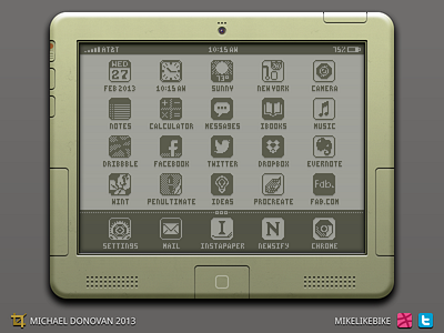 iPad Legacy Design UI 8 bit apple buttons homescreen iconography icons ios ipad legacy photoshop switches toggles ui vector