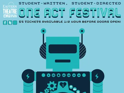 One Act Festival (Revisions) clean client project college feedback festival layers poster print texture theater typography