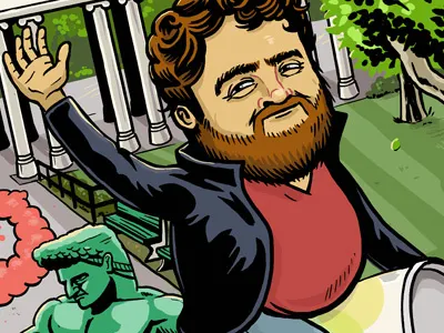 Zach Galifianakis: Funny Business Book brooklyn comedy derek deal funny business illustration seth olenick zach galifianakis