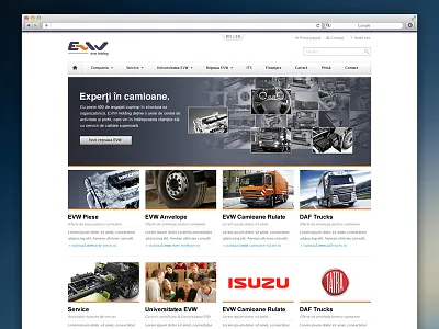 EVW Holding daf evw home homepage layout layout design romania tatra tire tires truck trucks usuzu wheel