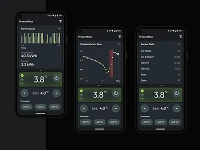 App Design for Transport Refrigeration Unit ac app application automotive car data fridge graphs ios iphone mobile performance temperature transport ui unit ux van