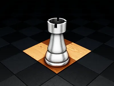 Chess castle chess game icon mac metal panel rook scratches scuffs shiny texture wood